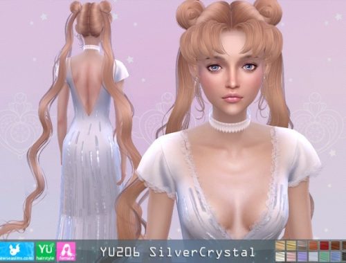 YU206 SilverCrystal hair (P) at Newsea Sims 4