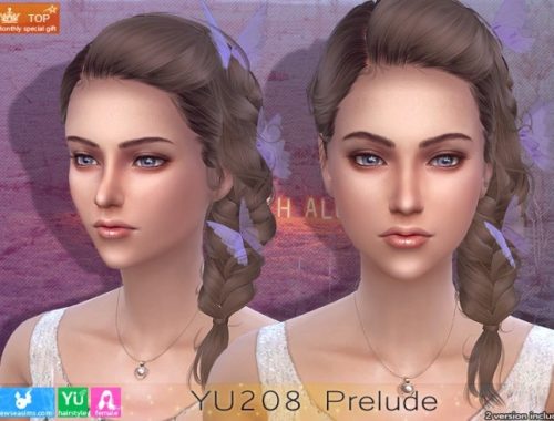 YU208 Prelude hair (P) at Newsea Sims 4