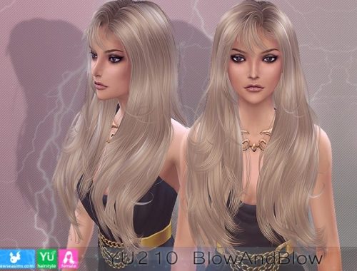 YU210 BlowandBlow hair (P) at Newsea Sims 4