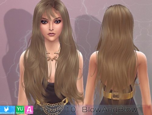 YU210 BlowandBlow hair (P) at Newsea Sims 4