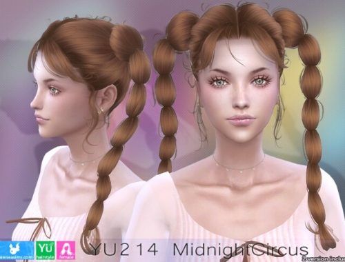 YU214 MidnightCircus hair (P) at Newsea Sims 4