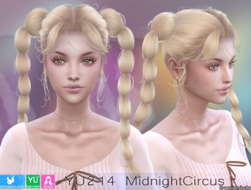 YU214 MidnightCircus hair (P) at Newsea Sims 4