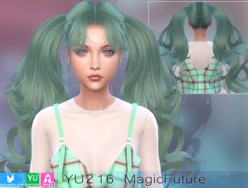 YU216 Magic Future hair (P) at Newsea Sims 4