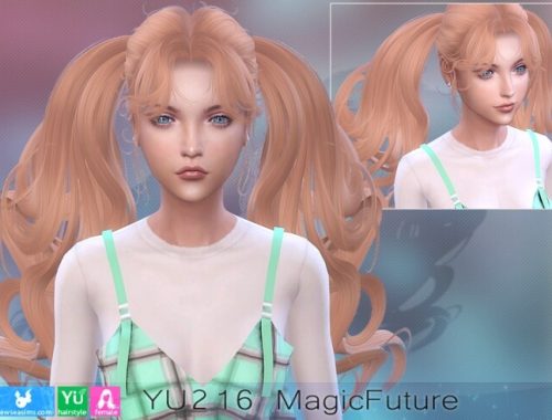 YU216 Magic Future hair (P) at Newsea Sims 4