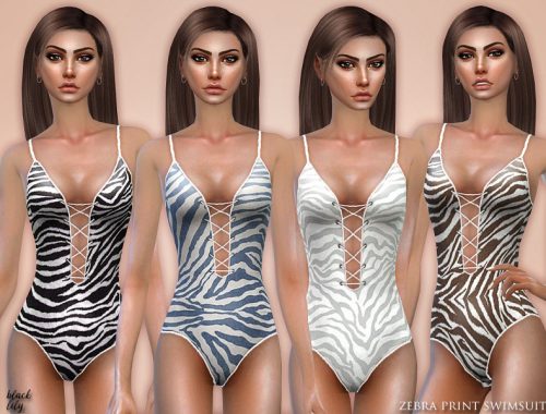 Zebra Print Swimsuit