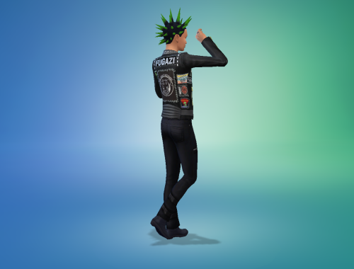 Patched Leather Jacket Punk Bands