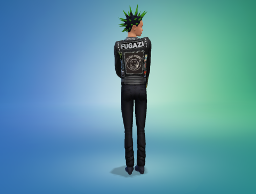 Patched Leather Jacket Punk Bands