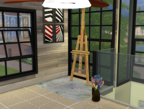 Modern painter studio