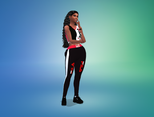 Designers' Athletic Top & Tights Set
