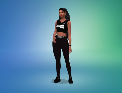 Designers' Athletic Top & Tights Set