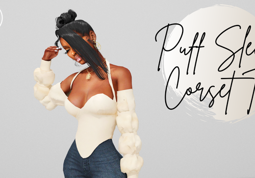 Puff Sleeve Corset Top