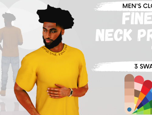 Finesse Neck Print Tee