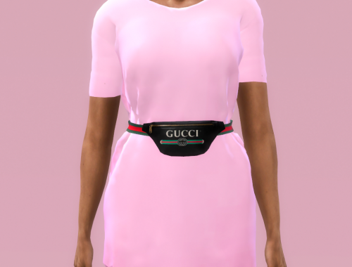 Designer Tshirt Dress & BumBag