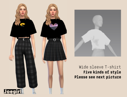 Wide sleeve T-shirt【JOEGIRL】