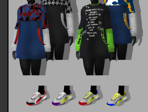 Long-Sleeve T-Shirt & Sneakers for male