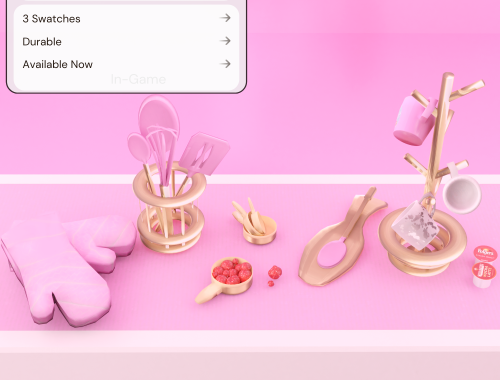 Pink & Gold Kitchen Clutter Set