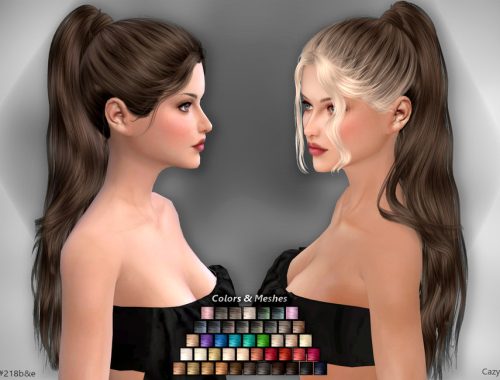 #218b&e - Female Hairstyles Set