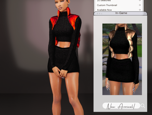 Puffer Vest Top & Skirt