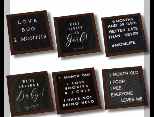 Pregnancy Letterboard | CC