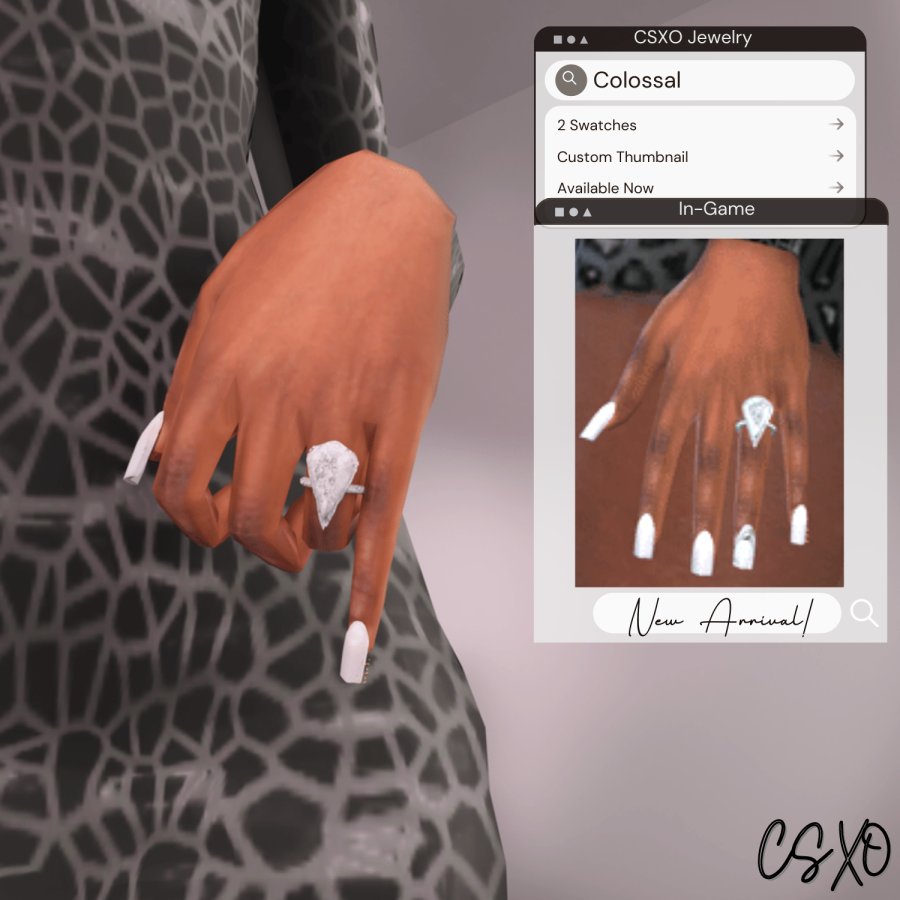 Colossal Pear Diamond Ring - The Sims 4 Catalog