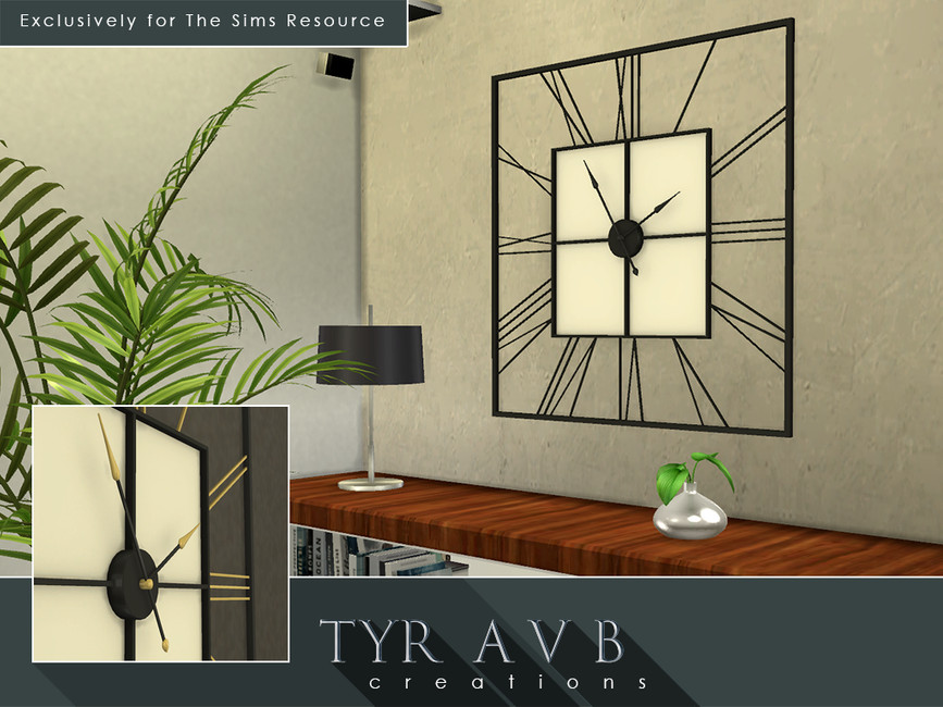 3D Square Wall Clock (Not a Decal)