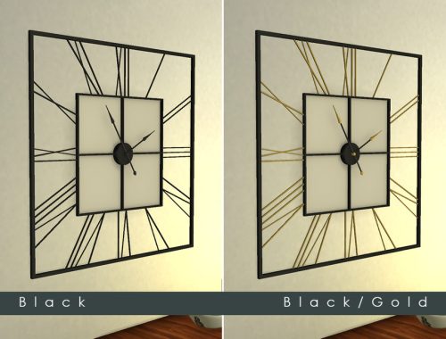 3D Square Wall Clock (Not a Decal)
