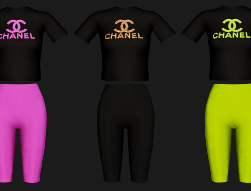 Chanel Top & Cycle Shorts