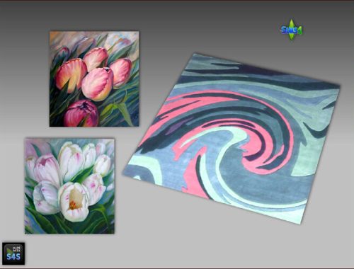 5 sets with a carpet and two pictures at Arte Della Vita