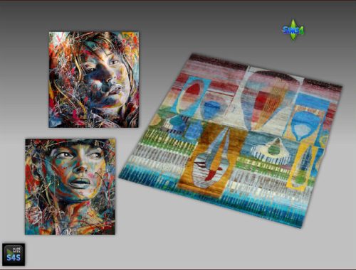 5 sets with a carpet and two pictures at Arte Della Vita