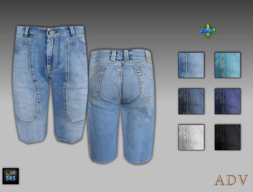 male jeans shorts and t-shirts