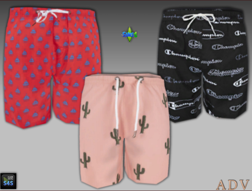 Swim Trunks Caps And Sandals