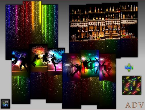 wallpaper mural floor nightclub bar