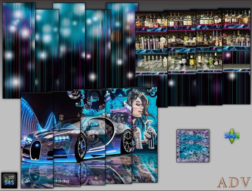 wallpaper mural floor nightclub bar