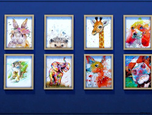 Watercolor Animal Prints Collection