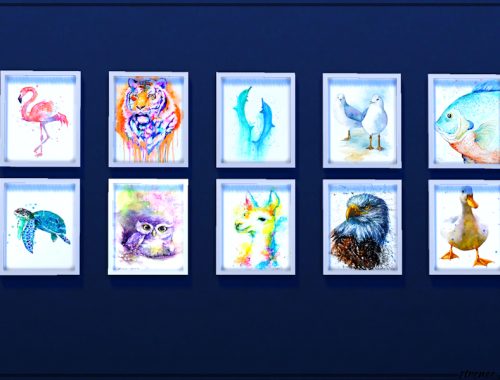 Watercolor Animal Prints Collection