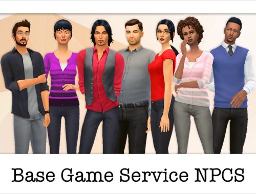 NPCs: Base Game Service Sims