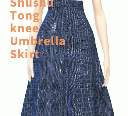 【CHARONLEE】Shushu Tong Knee Umbrella Skirt