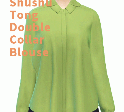 【CHARONLEE】Shushu Tong Double Collar Blouse