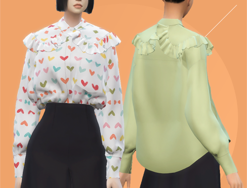 【CHARONLEE】Shushu Tong Peter Pan Collar Top