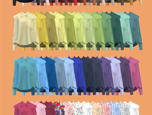 【CHARONLEE】Shushu Tong Peter Pan Collar Top