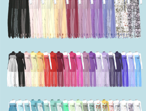 【CHARONLEE】Gauze Dress With Turtleneck