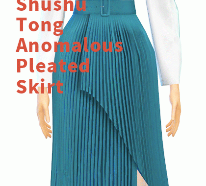 【CHARONLEE】Shushu Tong Anomalous Pleated Skirt