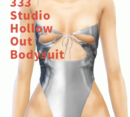 【CHARONLEE】333 Studio Hollow Out Bodysuit