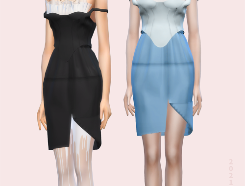 【CHARONLEE】Shushu Tong Stitching Net Yarn Suit-dress