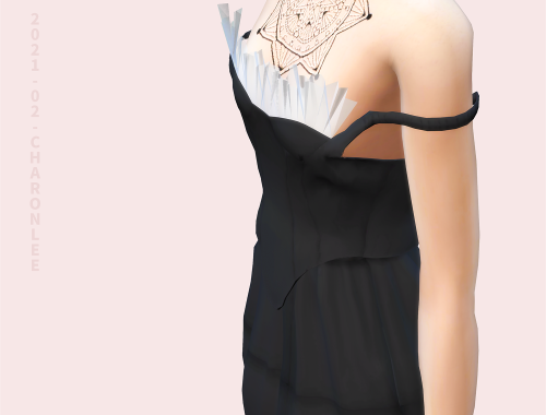【CHARONLEE】Shushu Tong Stitching Net Yarn Suit-dress