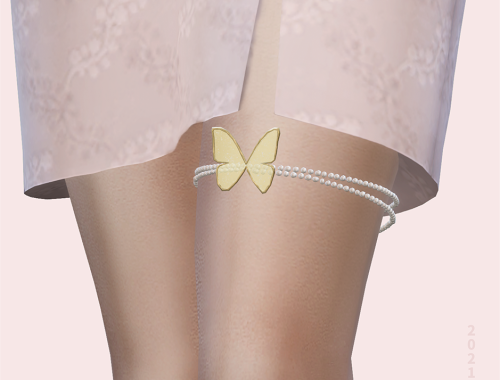 【CHARONLEE】Butterfly Pearl Chain