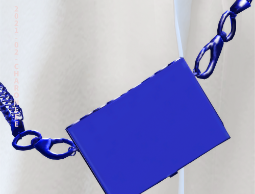 【CHARONLEE】Mix Chains Mental Box Bag