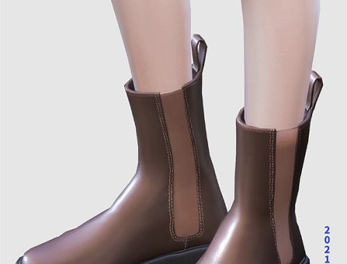 【CHARONLEE】Uterque Chelsea Boots With Ribbed