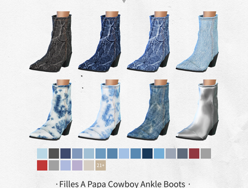 【CHARONLEE】Filles A Papa Cowboy Ankle Boots