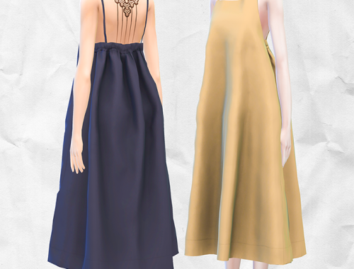 【CHARONLEE】WouldYou Show Back Flounces Slip Dress